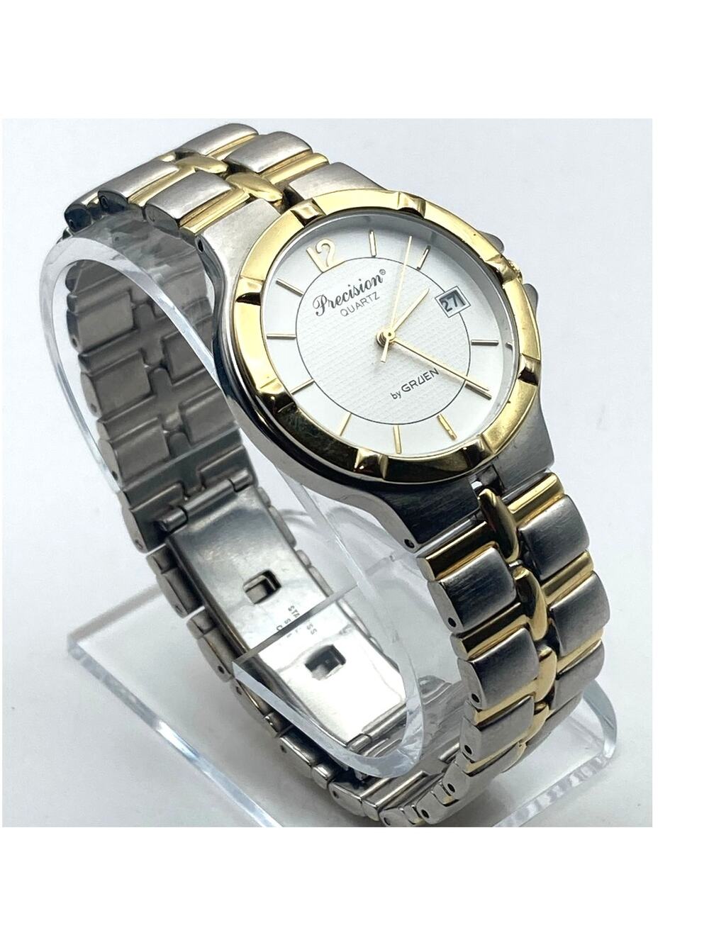 Gruen Precision Unisex Watch 35mm Gold and Silver Tones - Fresh Battery - GP5010